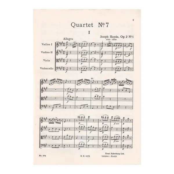 String Quartet A Major - Op.2 N.1