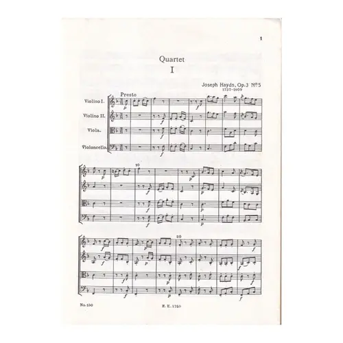 String Quartet F Maj. Op.3 N.5