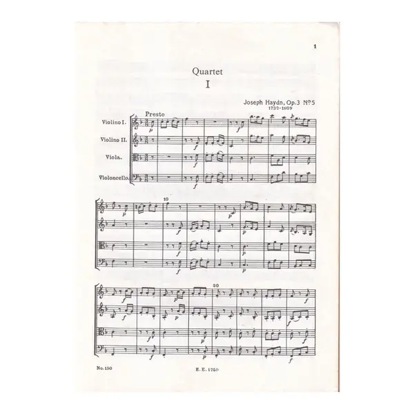 String Quartet F Maj. Op.3 N.5