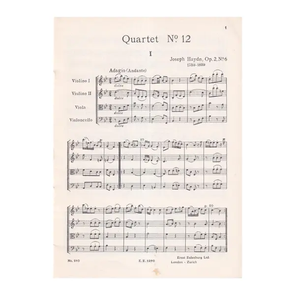 String Quartet Bb Major - Op.2 N.6