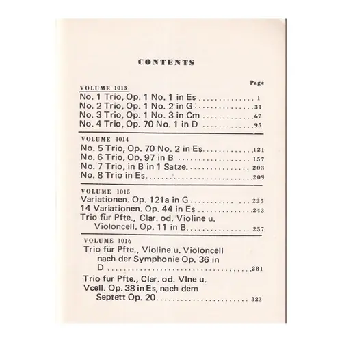 Four Trios - Op.1 N.1,2,3 e Op.70 N.1 - Study score