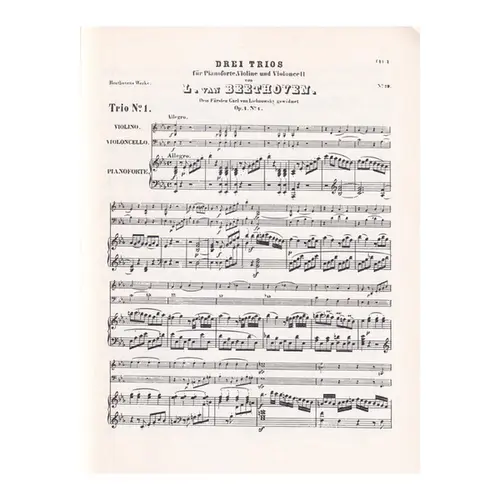 Four Trios - Op.1 N.1,2,3 e Op.70 N.1 - Study score