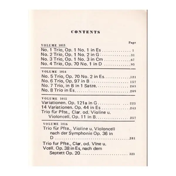 Four Trios - Op.1 N.1,2,3 e Op.70 N.1 - Study score