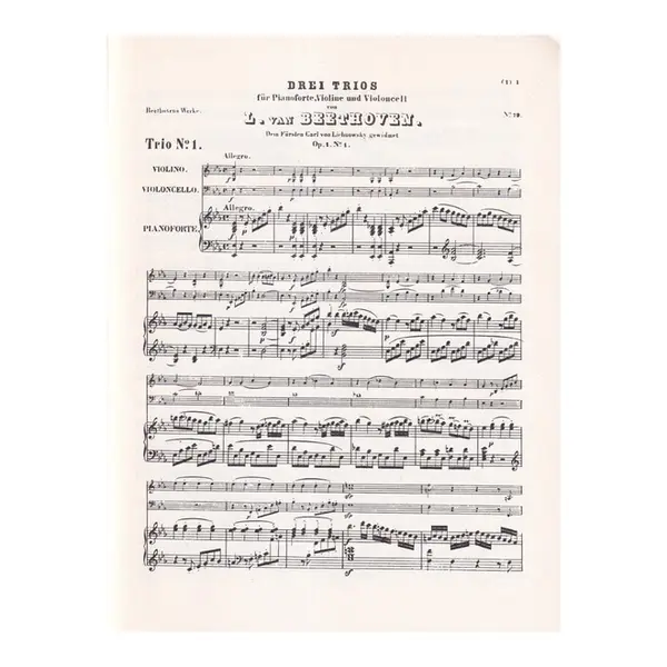 Four Trios - Op.1 N.1,2,3 e Op.70 N.1 - Study score