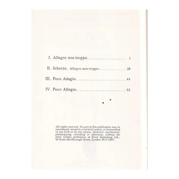 Sextet G-Dur - Op.36