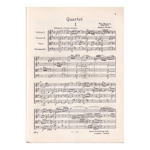 String Quartet G Maj. - Kv 387