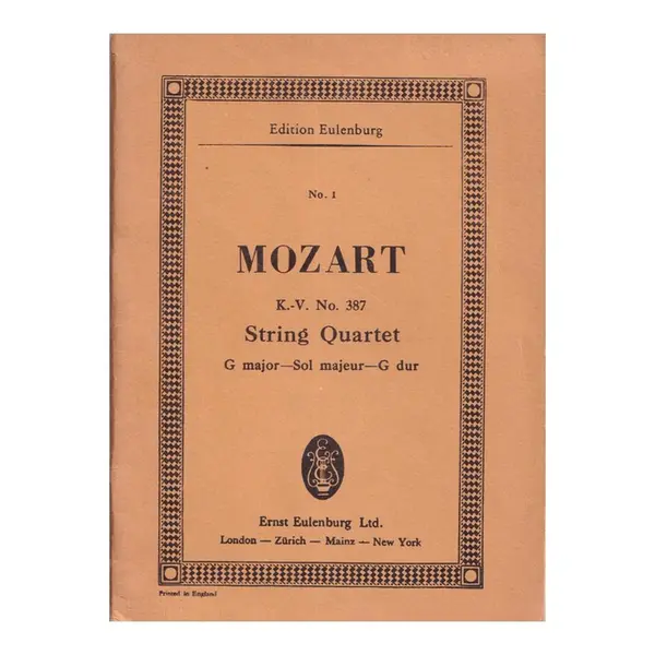 String Quartet G Maj. - Kv 387