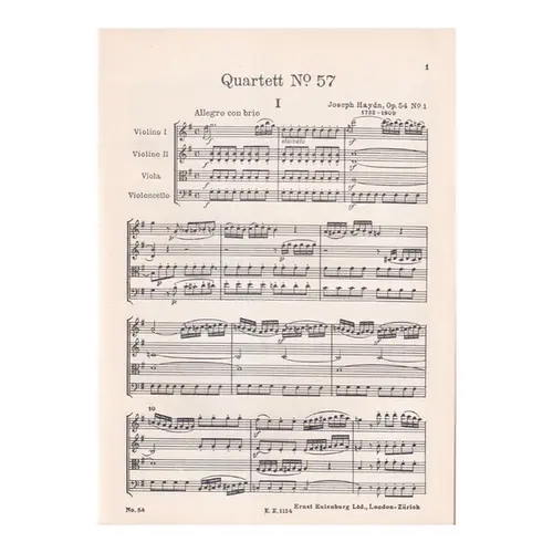 String Quartet G Major - Op.54 N.1