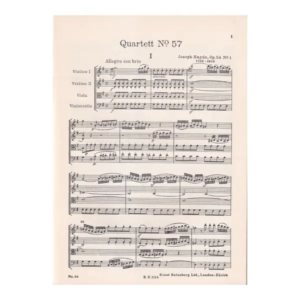 String Quartet G Major - Op.54 N.1