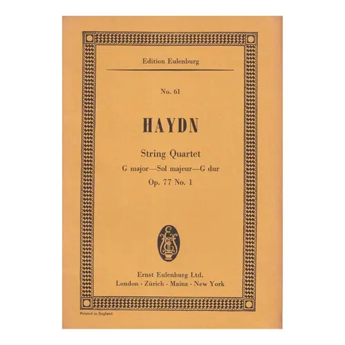 String Quartet Op.77 N.1 - G Major