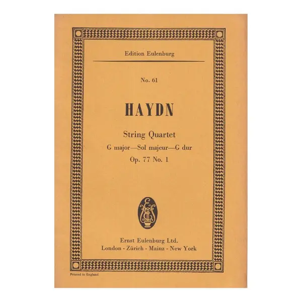 String Quartet Op.77 N.1 - G Major