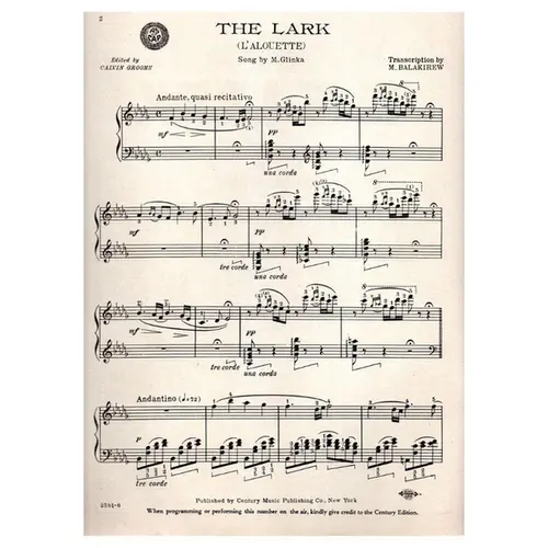 The Lark (L'Alouette) - song