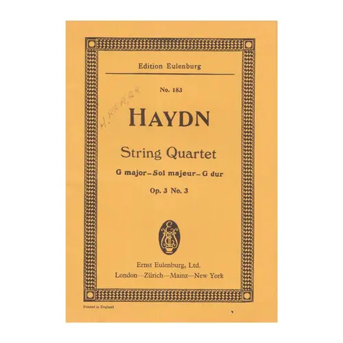 String Quartet G Major - Op.3 N.3