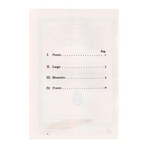 String Quartet G Major - Op.3 N.3