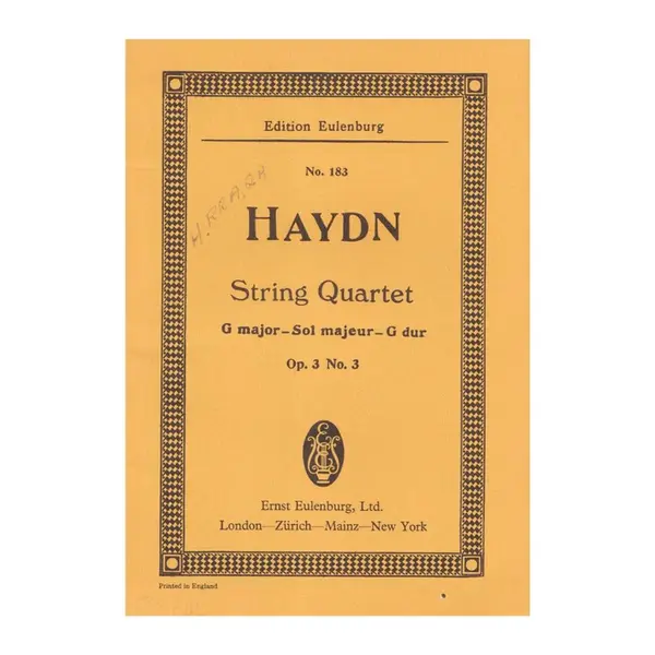 String Quartet G Major - Op.3 N.3