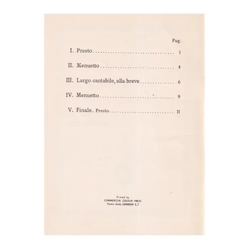 String Quartet D Major - Op.2 N.5