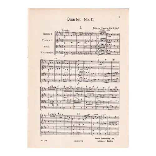 String Quartet D Major - Op.2 N.5
