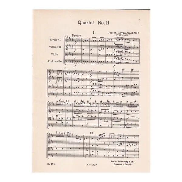 String Quartet D Major - Op.2 N.5