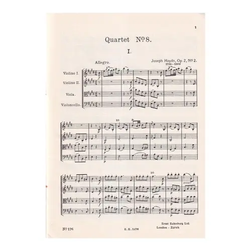 String Quartet E Major Op.2 N.2