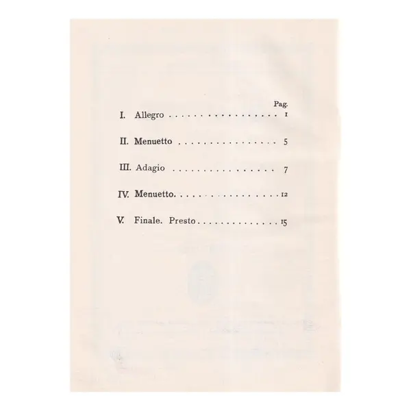 String Quartet E Major Op.2 N.2