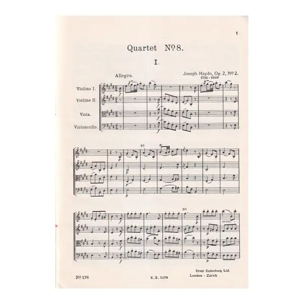 String Quartet E Major Op.2 N.2