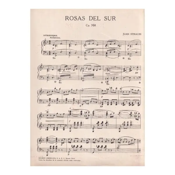 Rosas Del Sur - Op.388  (Edição Antiga)