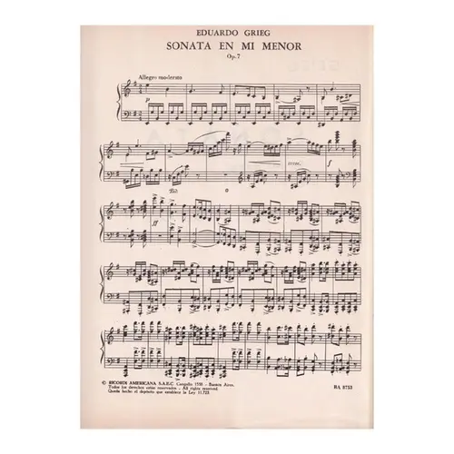 Sonata En Mi Menor Op.7