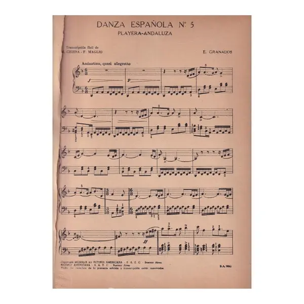 Dança Espanhola N.5 (Chiesa)  (Edição Antiga)