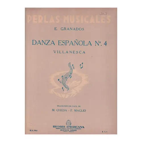 Danza Espanola N.4  (Chiesa)  (Edição Antiga)