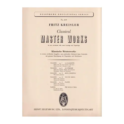 Classical Master Words - Rev. F. Kreisler