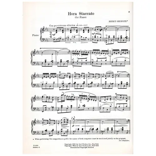 Hora Staccato for piano