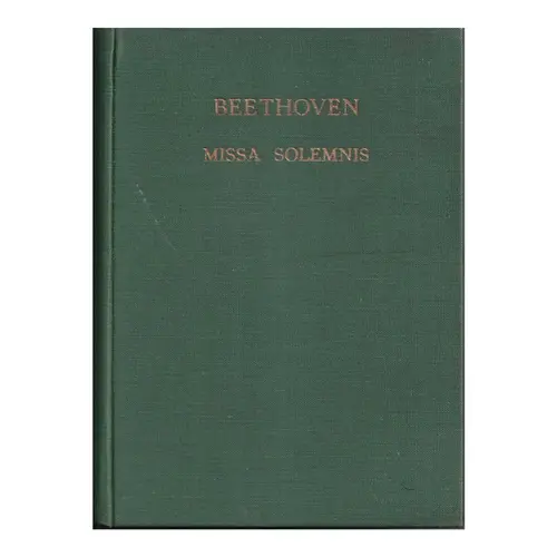Missa Solemnis D Maj - Op.123 (partitura de bolso) Capa Dura