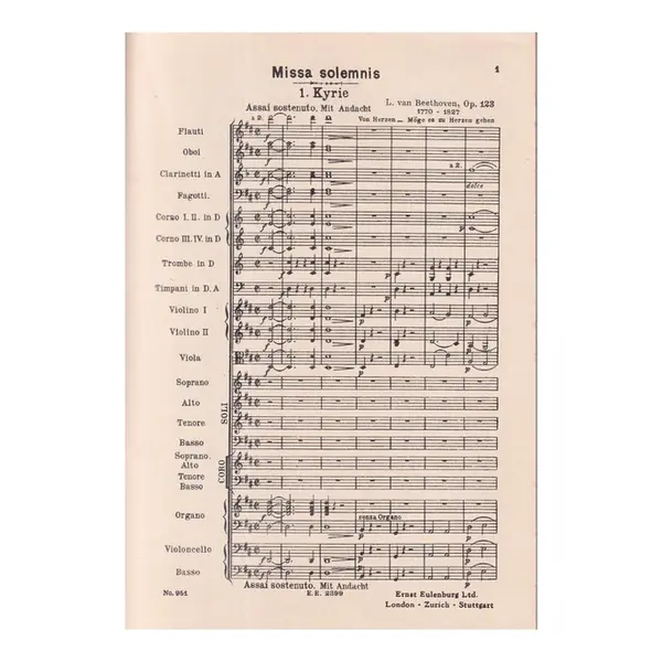 Missa Solemnis D Maj - Op.123 (partitura de bolso) Capa Dura