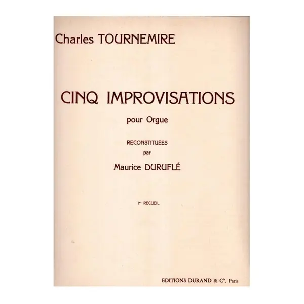 Cinq Improvisations pour orgue vol.2