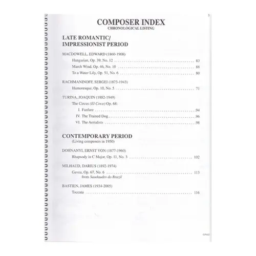 Piano Literature - Vol.6 - Advanced Grades