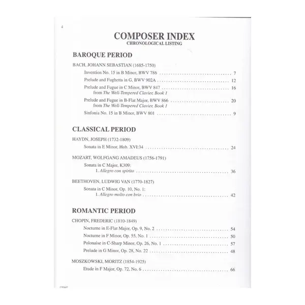 Piano Literature - Vol.6 - Advanced Grades