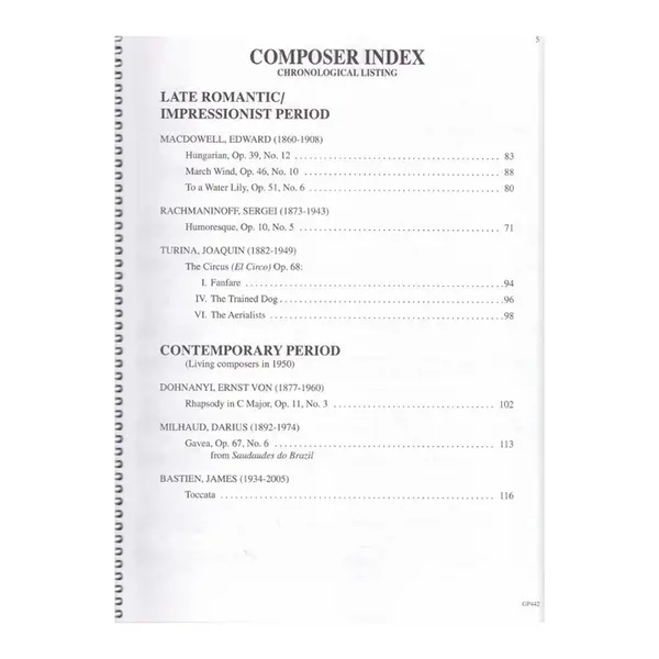 Piano Literature - Vol.6 - Advanced Grades