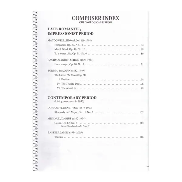 Piano Literature - Vol.6 - Advanced Grades