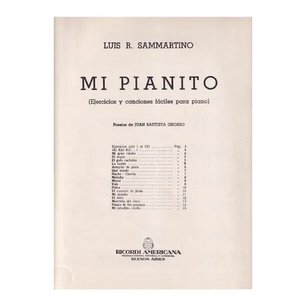 Mi Pianito  (Edição Antiga)