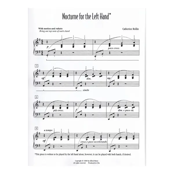Nocturne for Left Hand (for left hand alone)