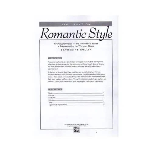 Spotlight on Romantic Style