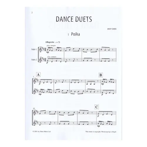 Dance Duets - Seven Easy Original Pieces for Two Violins