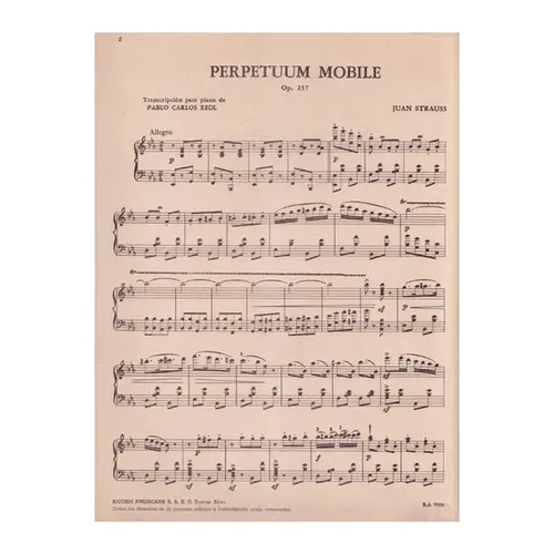 Perpetuum Mobile - Op.257  (Edição Antiga)