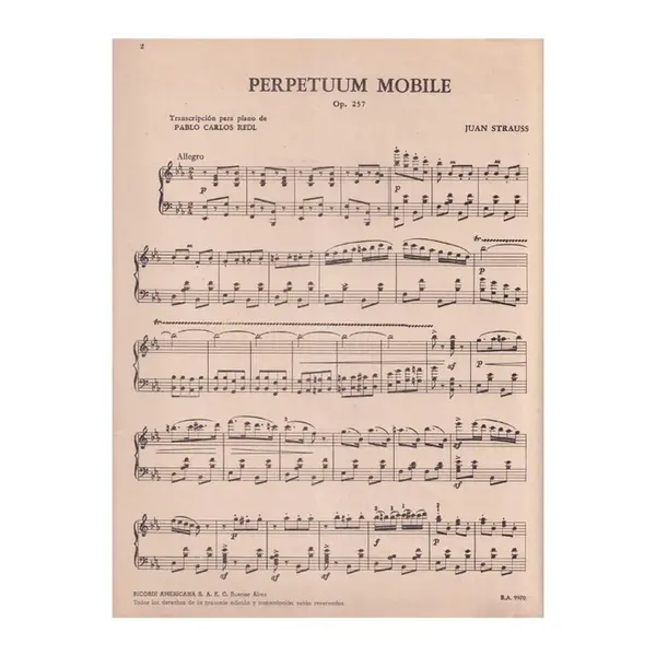 Perpetuum Mobile - Op.257  (Edição Antiga)
