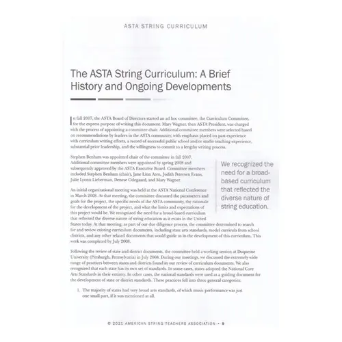 ASTA String Curriculum 2021 Edition