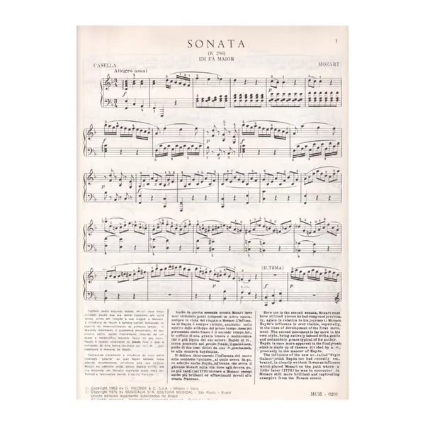 Sonata Kv 280 Em Fa Maior (Casella)