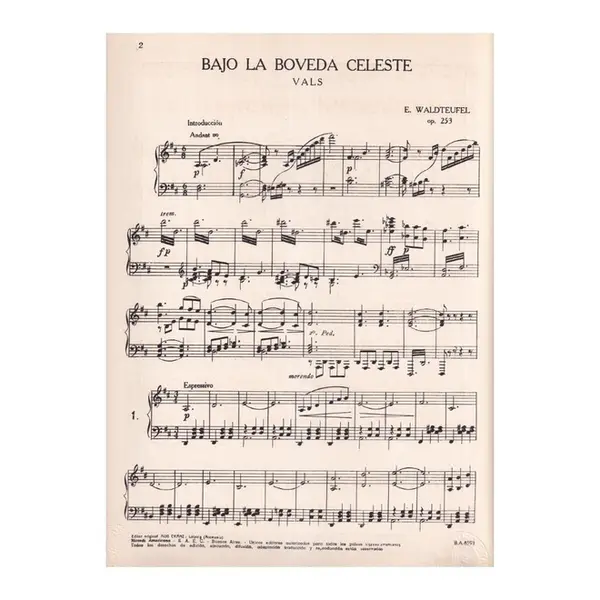 Bajo La Boveda Celeste - Vals - Op.253
