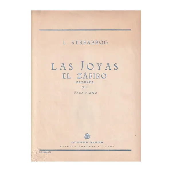 El Zafiro  -  (Col.Joias) Mazurca N.5  (Edição Antiga)