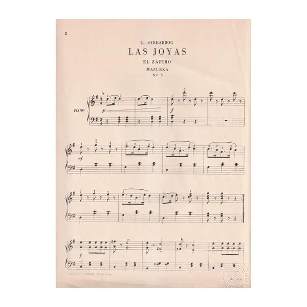 El Zafiro  -  (Col.Joias) Mazurca N.5  (Edição Antiga)