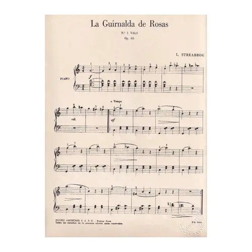 A Grinalda De Rosas  - Op.65 N.1  (Edição Antiga)